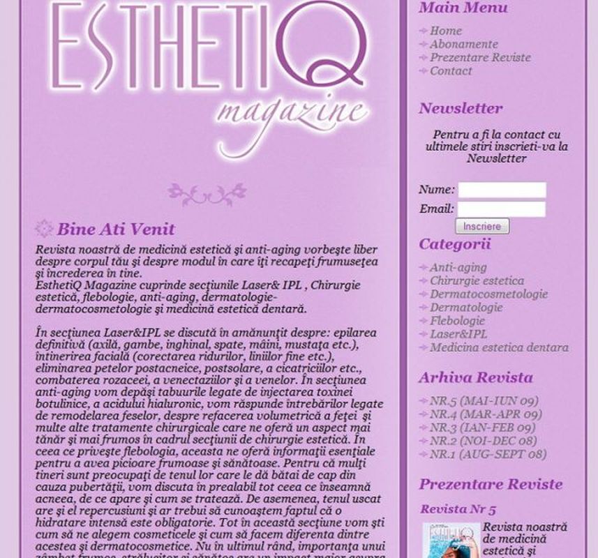 Web Design Cluj - Esthetiq-Magazine